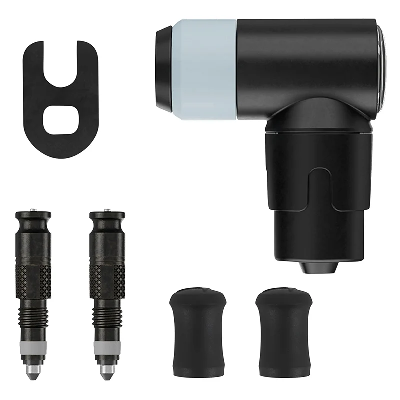 Adaptateur Valve De Pneu Tubeless Presta Vers Schwalbe Clik Valve Obus Demontable + Tête De Pompe (Vendu A La Paire Sur Carte)