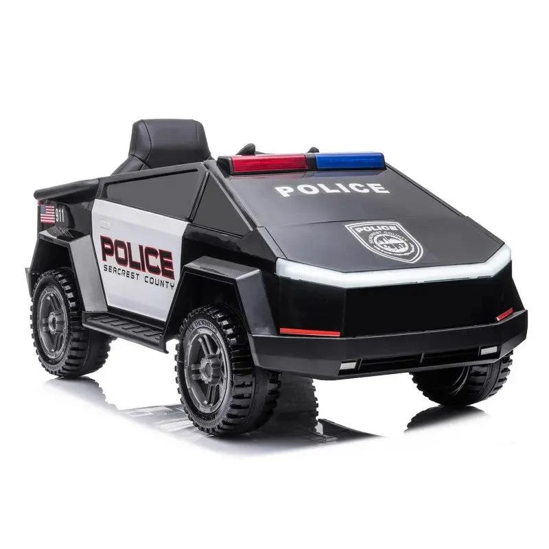 Voiture Électrique Enfant 12V, Tesla Cybertruck Police