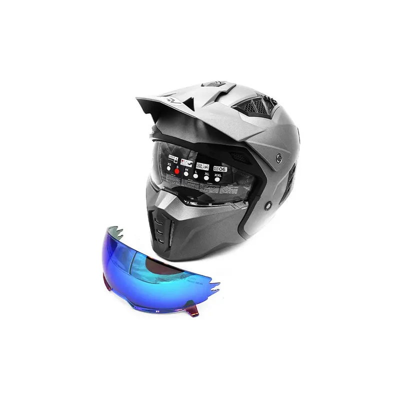 Casque street FRV gris métallique mat (taille S à XL) (S)