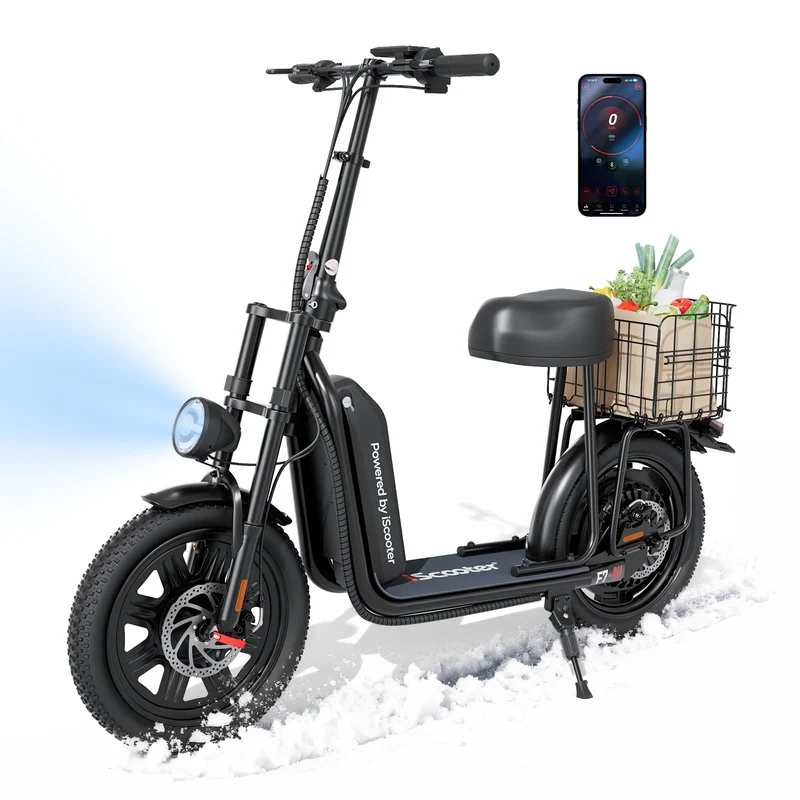 iScooter F7 – Trottinette électrique avec siège et panier amovible