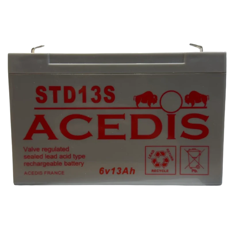 Batterie Plomb AGM ACEDIS STD13S 6V 13Ah – VRLA Étanche Sans Entretien Floating