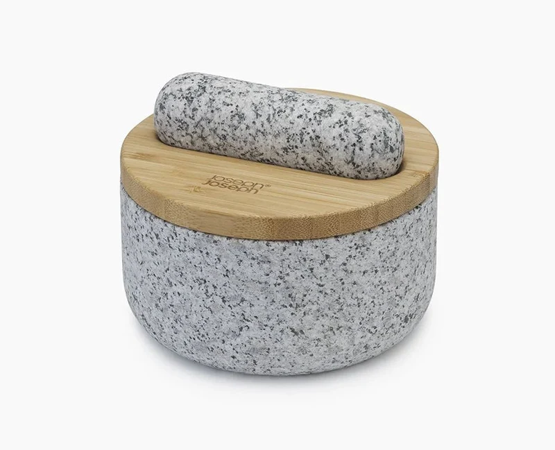 Pilon et Mortier avec Couvercle en Bambou Dash™