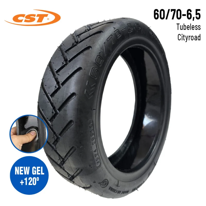 Pneu Cityroad 60/70-6,5 Tubeless CST avec gel anti-crevaison