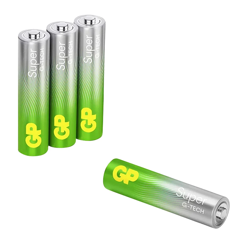Pile Lr03 1.5V Gp Alcaline Super Aaa Technologie G-Tech +50% D'Energie En Plus (Vendu Par 4)