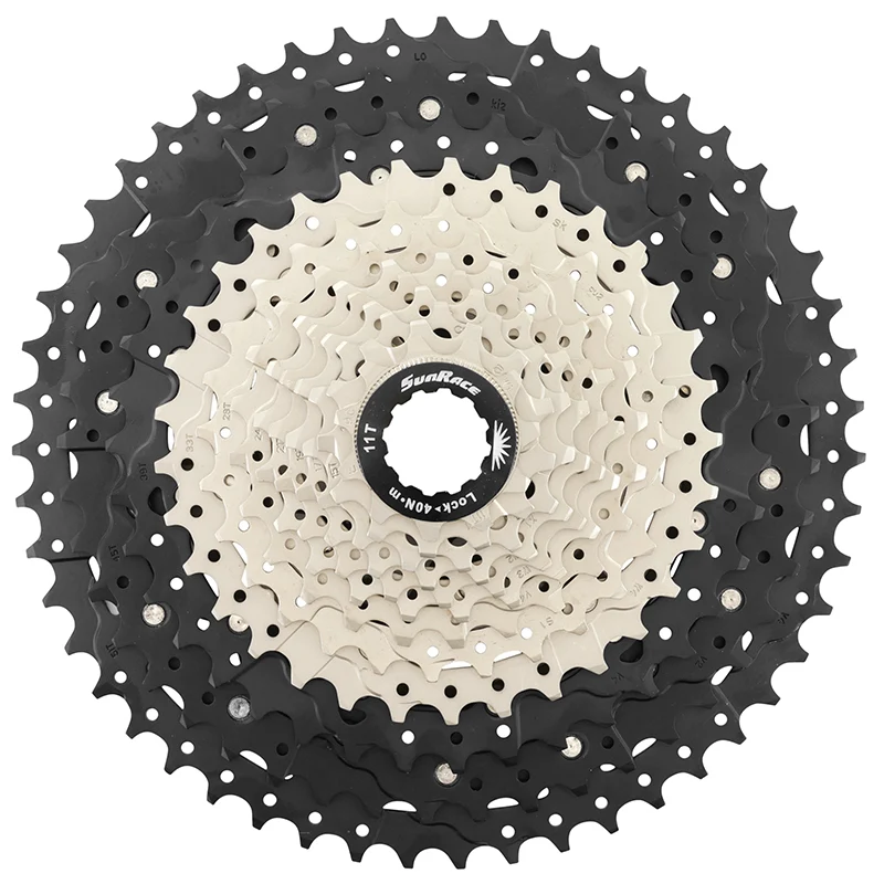 Cassette 12V. Sunrace Csmz603 11-51 VTT-Gravel Pour Shimano Hg-L-Hg-M Metallic Argent (11-13-15-17-19-21-24-28-33-39-45-51) (Montage Atelier)