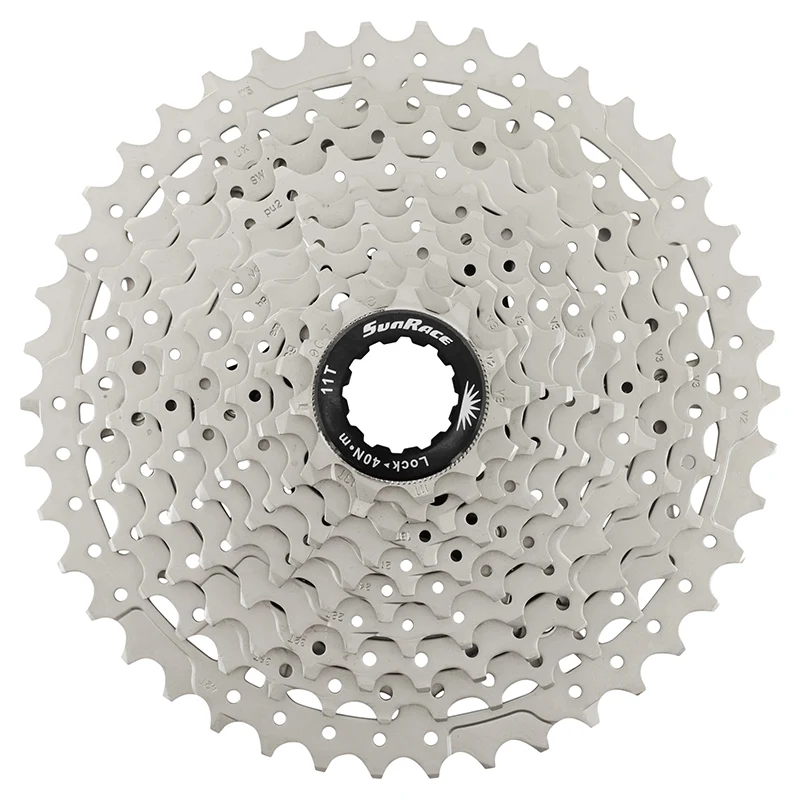 Cassette 10V. Sunrace Ms2 11-42 VTT Pour Shimano Metallic Argent (11-13-15-18-21-24-28-32-36-42) (Montage Atelier)