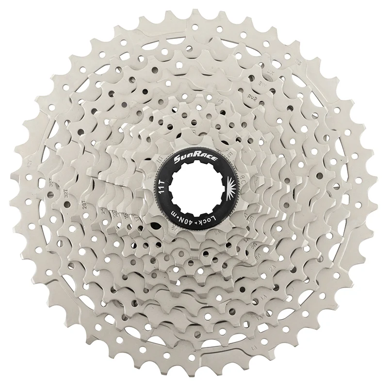 Cassette 11V. Sunrace Ms7 11-42 VTT Pour Shimano Metallic Argent (11-13-15-17-19-21-24-28-32-36-42) (Montage Atelier)