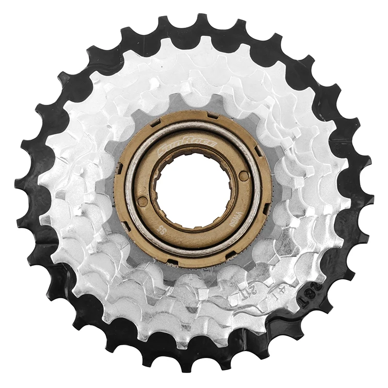 Roue Libre 6V. Sunrace 14-24 Argent-Noir Indexee (Montage Atelier)