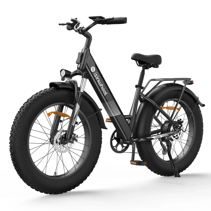 Fat Bike M60 Puissant : Pneus Tout-Terrain, 105km d'Autonomie & Batterie Amovible