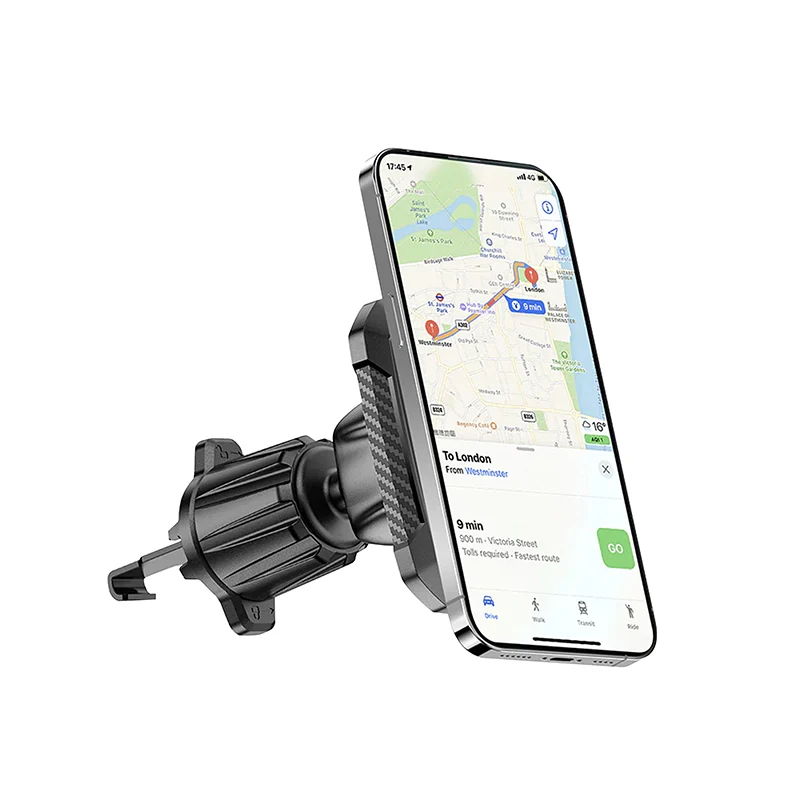 Support Smartphone-Telephone Rixus Universel Rectangle Magnetique Rotation 360° Gris Fixation Grille Ventilation Voiture (Vendu A L'Unite) -Rxhm61-