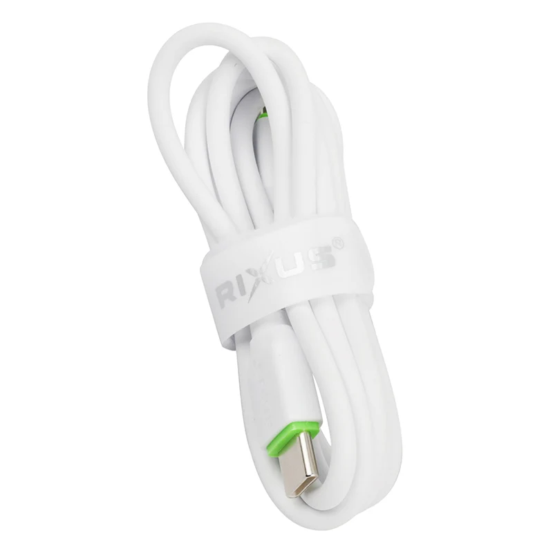 Câble De Chargement Usb-C Vers Usb-C Rixus Blanc 60W L1 M (Vendu A L'Unite) -Rx2015S-