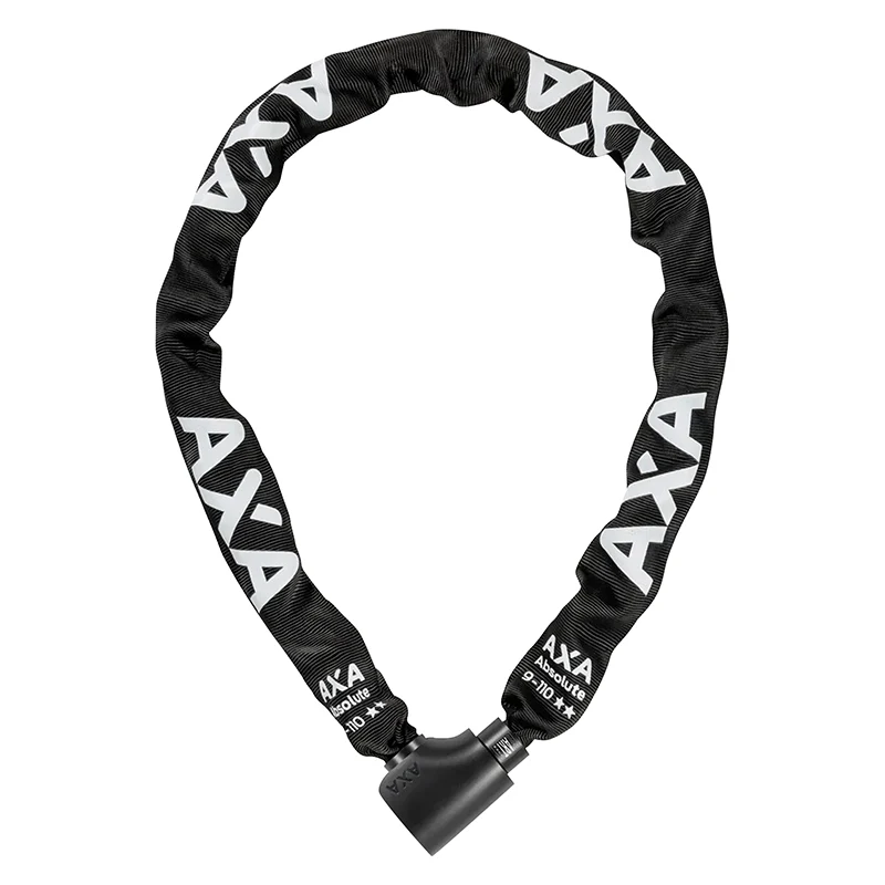 Antivol Vélo Chaîne A Clé Axa Absolute Diam 9 mm L0.90M Noir - Niveau Protection Eleve Pour Vélo Électrique - Sécurité Niveau 14 - Homologué Fub 2 Etoiles - Art **