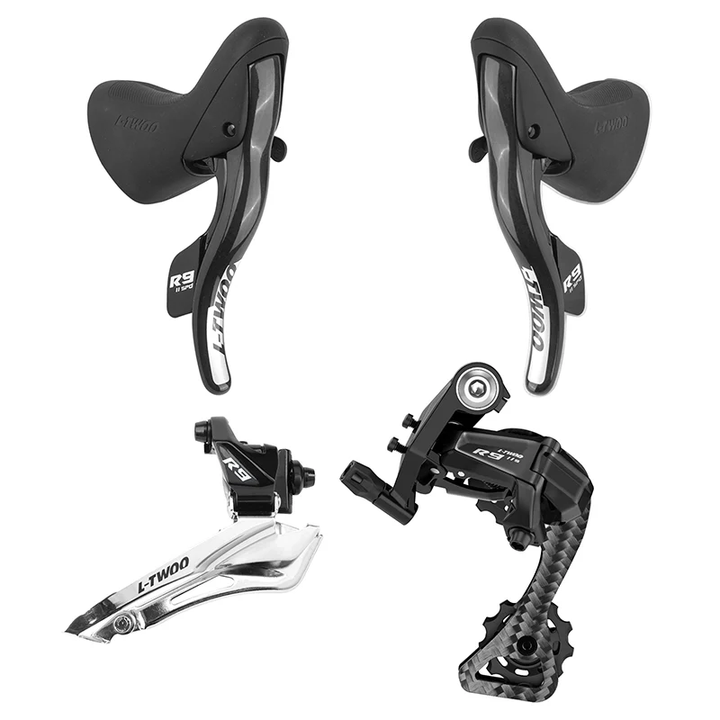 Levier-Manette Route Carbone Pour Patin Ltwoo 2 X 11V. Avec Dérailleurs Avant + Arrière Chape Carbone Ltwoo Compatible Shimano (Vendu En Boite)
