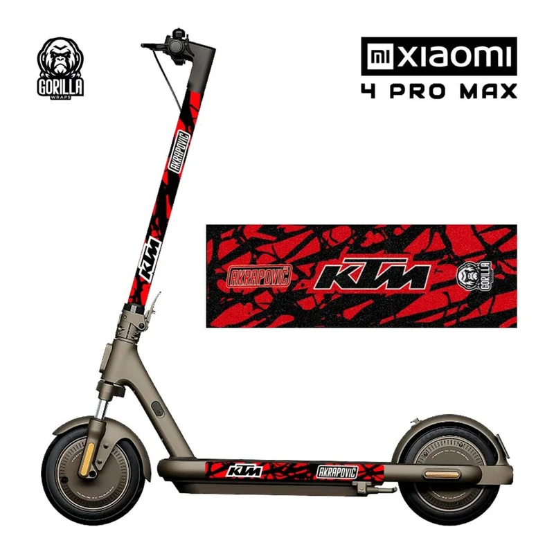 Vinyle rouge KTM avec base antidérapante pour Xiaomi 4 PRO - 4 PRO MAX