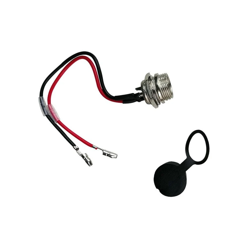 Port de Charge GX16-3P avec Câbles Fiches Rondes pour Trottinette Électrique