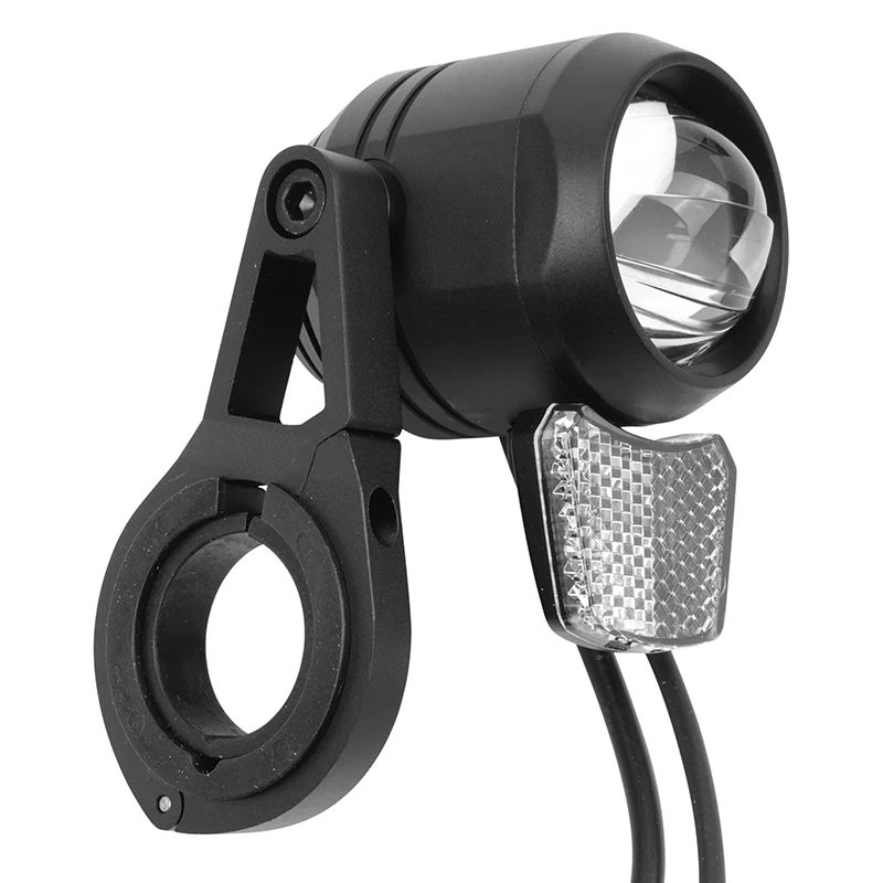 Éclairage Vélo VAE - E-Bike Avant Sur Cintre Marwi Auron 130-E Pro 6-16V 110-130Lux Noir Avec Commande Fonction Plein Phare (Vendu A L'Unite Sur Carte) -Homologation Stvzo
