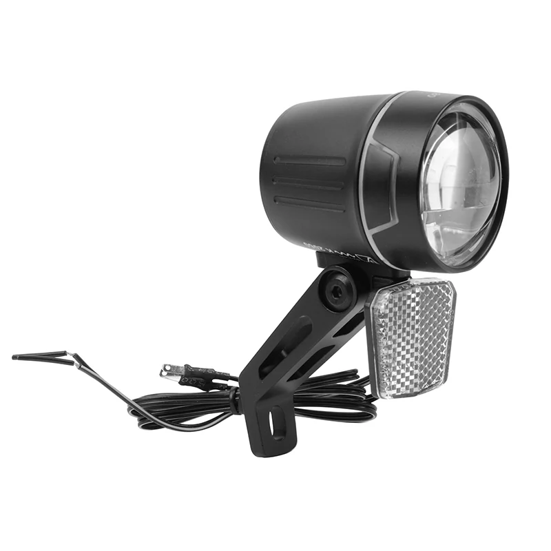 Éclairage Vélo Pour Moyeu Dynamo Avant Sur Fourche Marwi Lumo 80 Lux Noir Fonction Éclairage Automatique - Éclairage A L'Arret 4Mn (Vendu A L'Unite Sur Carte) -Homologation Stvzo