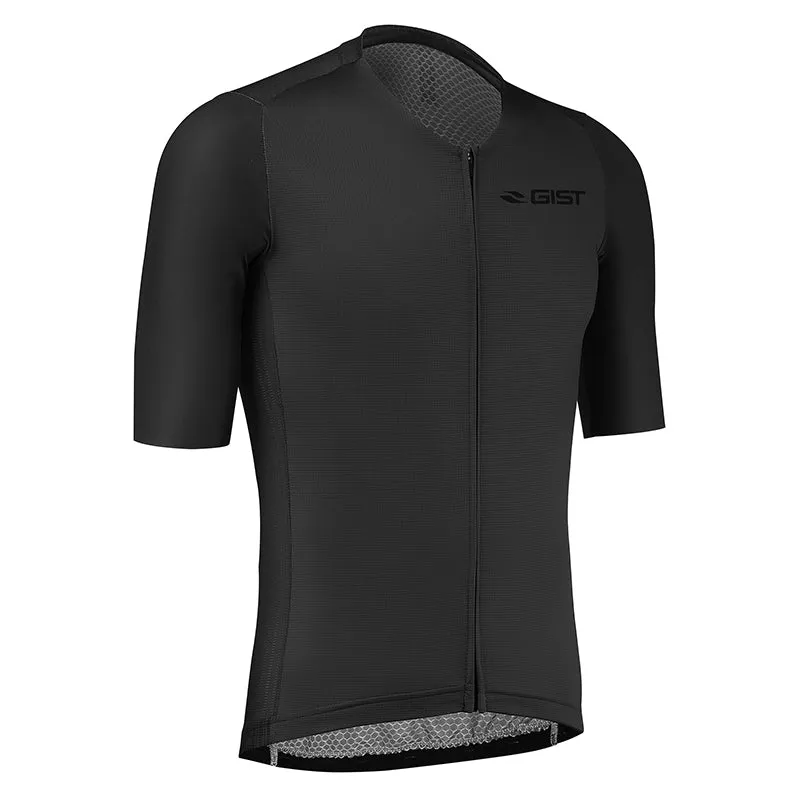 Maillot Gist Été Podium Manches Courtes Zip Total Noir L