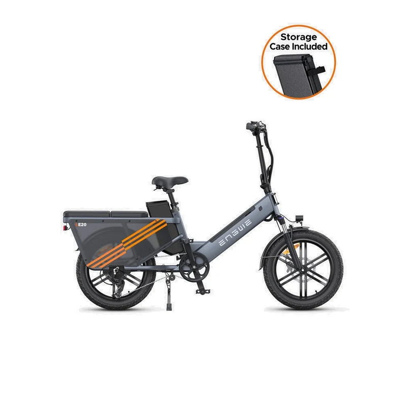 ENGWE LE20 20" Vélo Cargo Électrique Pas-À-Pas avec Moteur 250W Version Double Batterie 48V 19,2Ah (UE uniquement)