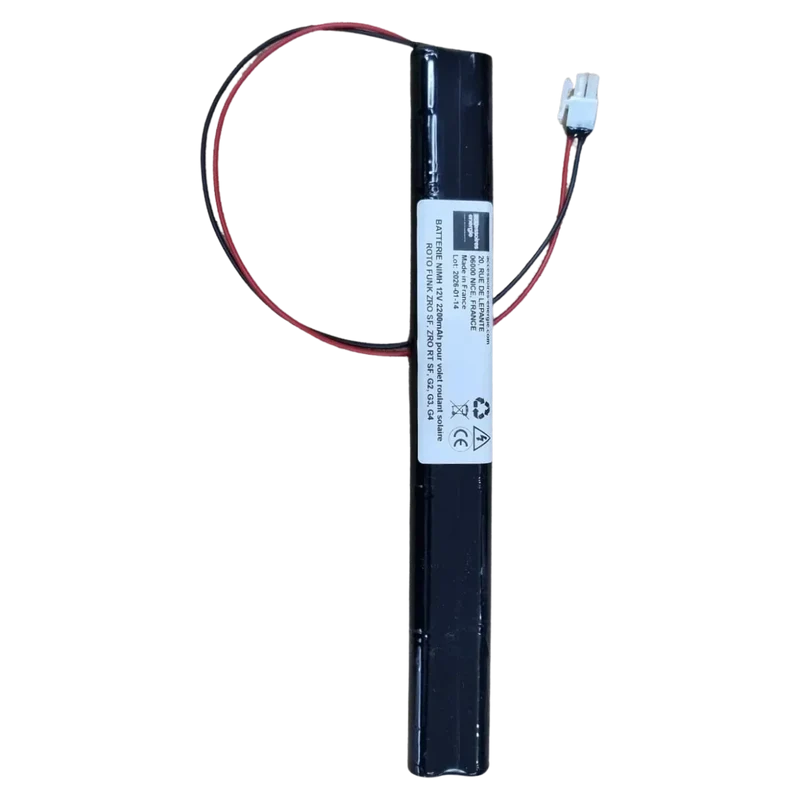 Batterie NiMH 12V 2200mAh volet roulant solaire TOIROL UNAFERM réf 711 compatible