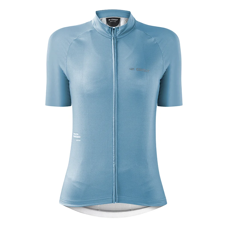 Maillot Gist Lady - Femme Manches Courtes Kin Zip Total Bleu Glace XL