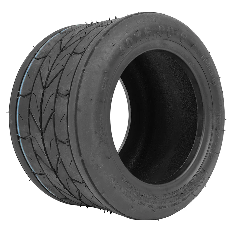 Pneu Scoot Électrique 6'' 10X6.00-6 Compatible Citycoco Noir (Diamètre Intérieur 15 cm) -Tubeless-