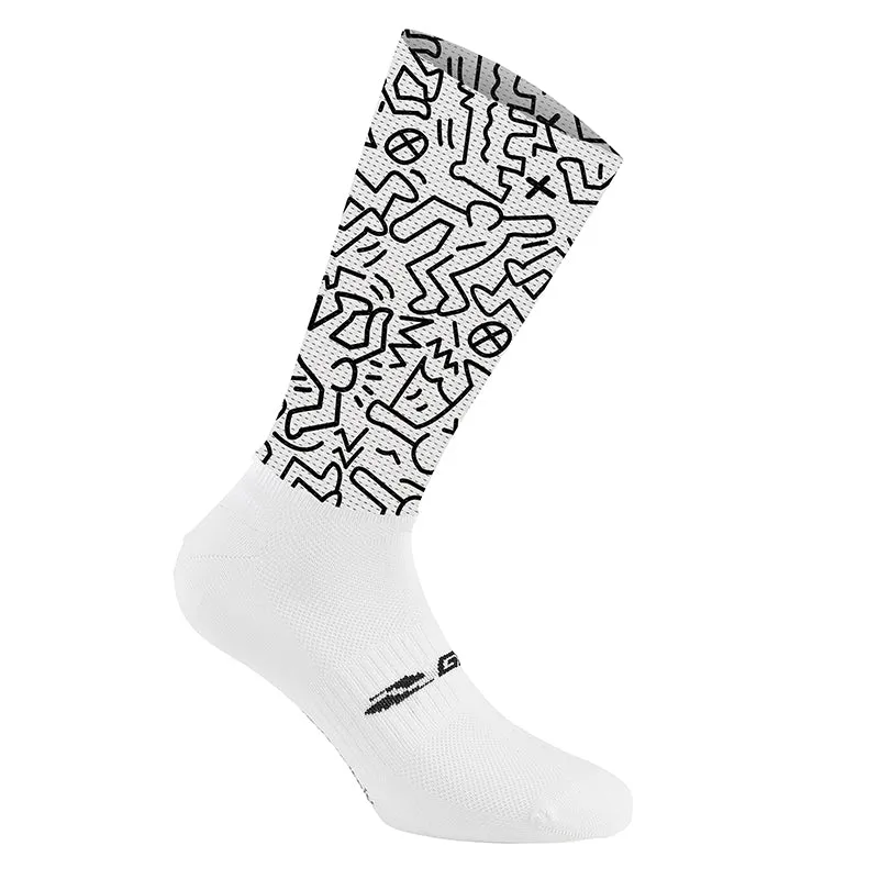 Chaussettes - Socquettes Été Gist Vela Motif Noir Et Blanc 43-47 Antibacterien - Hauteur 20 cm (Paire)