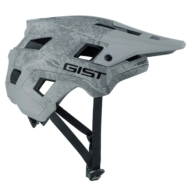 Casque Vélo Adulte Gist VTT Scrub Gris In-Mold Taille 56-62 Réglage Molette Fermeture Boucle Magnetique