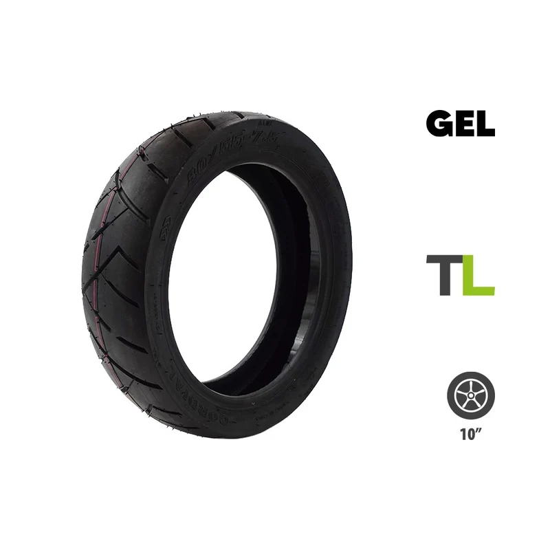 Pneu 80/55-7.5 avec gel anti crevaison