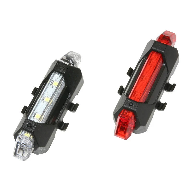 Éclairage Vélo Usb Kit Lens Sur Cintre-Tige De Selle 5 Leds 2 Fonctions Noir (Livre Avec 2 Elastiques Supplementaires Pour Compatibilite Sur Haubans)