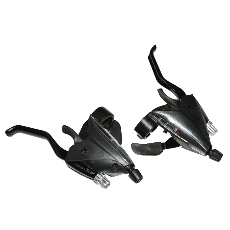 Levier-Manette VTT Patin P2R 3 X 8V. Noir Alu Azera V-Brake Compatible Shimano (Paire)