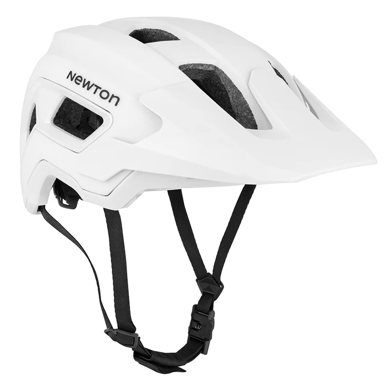 Casque Vélo Adulte Newton VTT Corsica Blanc Taille 55-58 Visiere Réglable Réglage Molette 320 G
