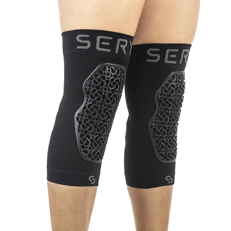 Protection Genouilleres VTT Seryt Vented Flow Alps Antibacterien, Antiderapante, Sans Couture, Ouverture Derriere Genou Noir S (Vendu A La Paire) 220 G -Ce En 1621.1 Niveau 1- Pédalage Fluide