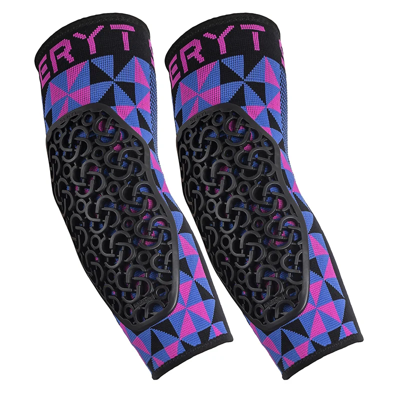 Protection Coudieres VTT Seryt Flow Arlecchino Antibacterien, Antiderapante, Sans Couture Rose-Bleu L-XL (Vendu A La Paire) 250 G -Ce En 1621.1 Niveau 2-