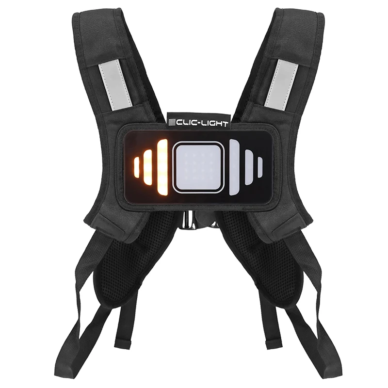 Éclairage Veste-Gilet Clic-Light V2 Avec Signalisation Intégrée Leds Avec Indicateur Direction - Freinage Et Telecommande Cintre Sans Fil (Dispositif D'Éclairage De Sécurité)