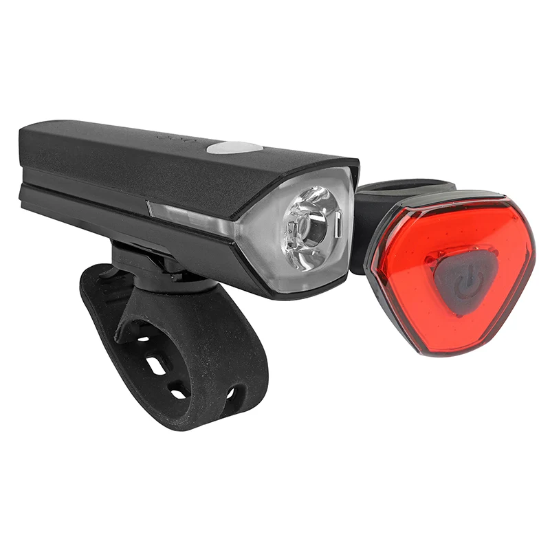 Éclairage Vélo Usb Kit Newton 550 Lumen Mode Fixe Et Clignotant (Autonomie Mode 100% : Avant 1H - Arrière 1H30) (Avant+Arrière) Noir -Rechargeable Usb