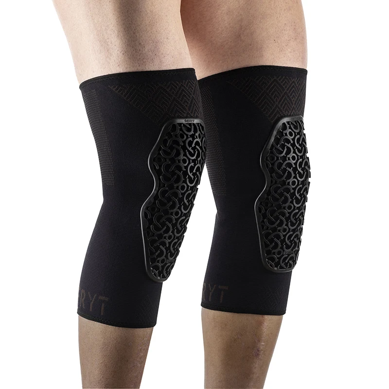 Protection Genouilleres VTT Seryt Flow Alps Antibacterien, Antiderapante, Sans Couture Noir L-XL (Vendu A La Paire) 300 G -Ce En 1621.1 Niveau 1-
