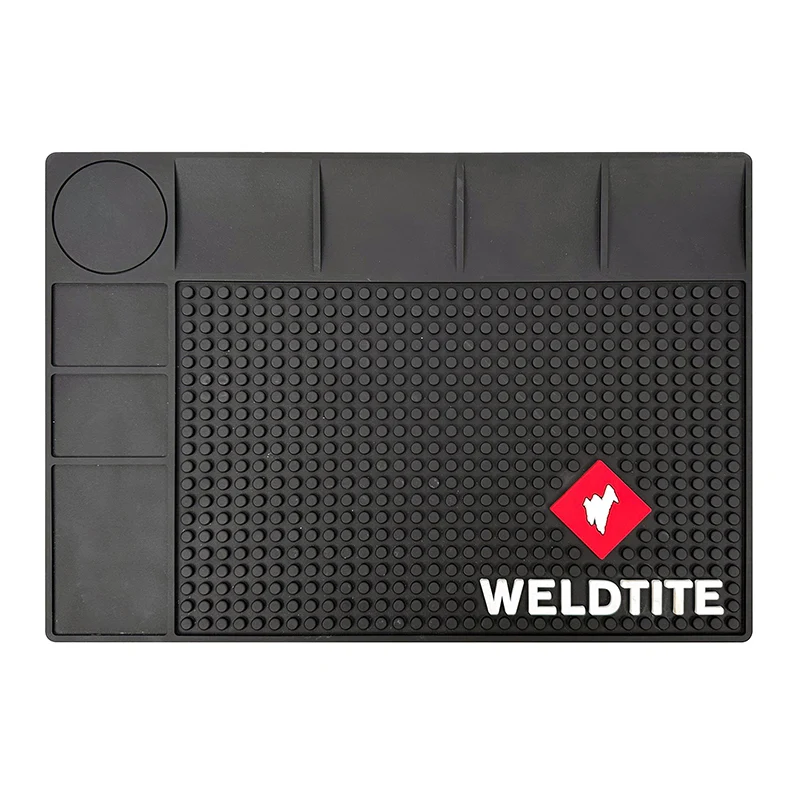 Tapis De Travail - Atelier Antiderapant Weldtite Zone Aimantee Noir Pour Etabli (33,5 X 23,5 X 0,5 cm) (Vendu A L'Unite)