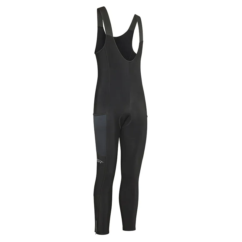 Cuissard - Collant Long Gist Bretelles Bib-Tighs Zero Pour Temperature 0° Noir Zip Aux Chevilles L