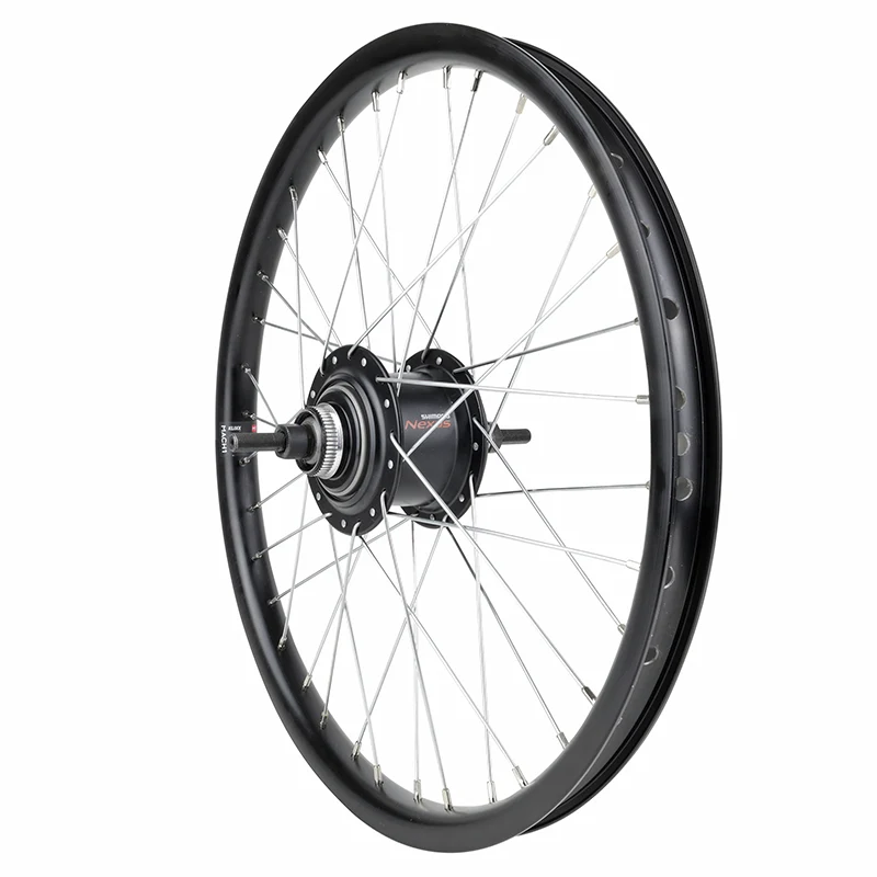Roue VTT - Cargo - VAE - E-Bike - Longtail 20" Er20 Arrière Noir Double Paroi Moyeu Nexus 7V Frein Centerlock 36 Rayons INOX (J.40625)