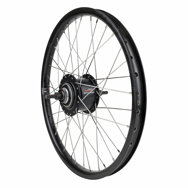 Roue VTT - Cargo - VAE - E-Bike - Longtail 20" Er20 Arrière Noir Double Paroi Moyeu Nexus 5V Frein Centerlock 36 Rayons INOX (J.40625)