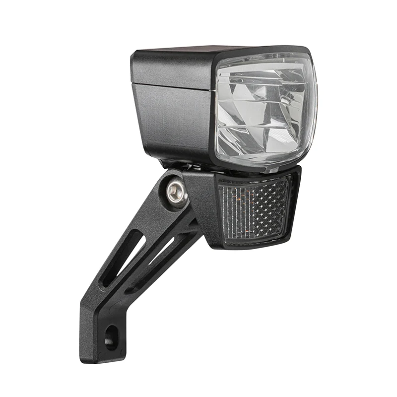 Éclairage Vélo Pour Moyeu Dynamo Avant Sur Fourche Axa Nxt 60 Lux Noir Bouton Switch On-Off - Pour Voir A 70M Et Visible A 4Kms - Éclairage A L'Arret 4Mn