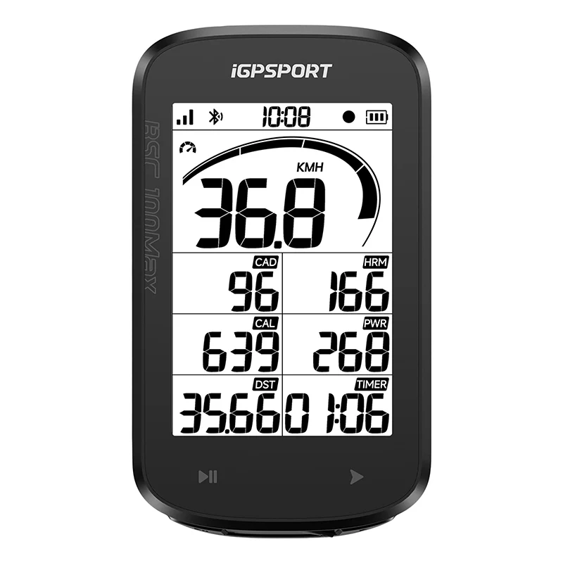 Gps - Compteur Igpsport Bsc100Max Ecran 3,00" Avec Vitesse, Capteur Cadence, Cardio, Compteur De Puissance, Connexion Éclairage Intelligents - Compatible Strava-Training Peaks-Kommot-Insta360...