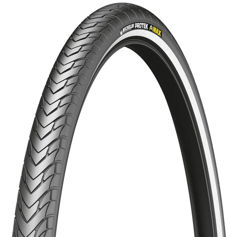 Pneu VTC Urbain 700 X 28 Michelin Protek Max Renfort 5 mm Noir Tr (28-622) Usage Intensif Flanc Reflex Compatible VAE (Offre Spéciale)