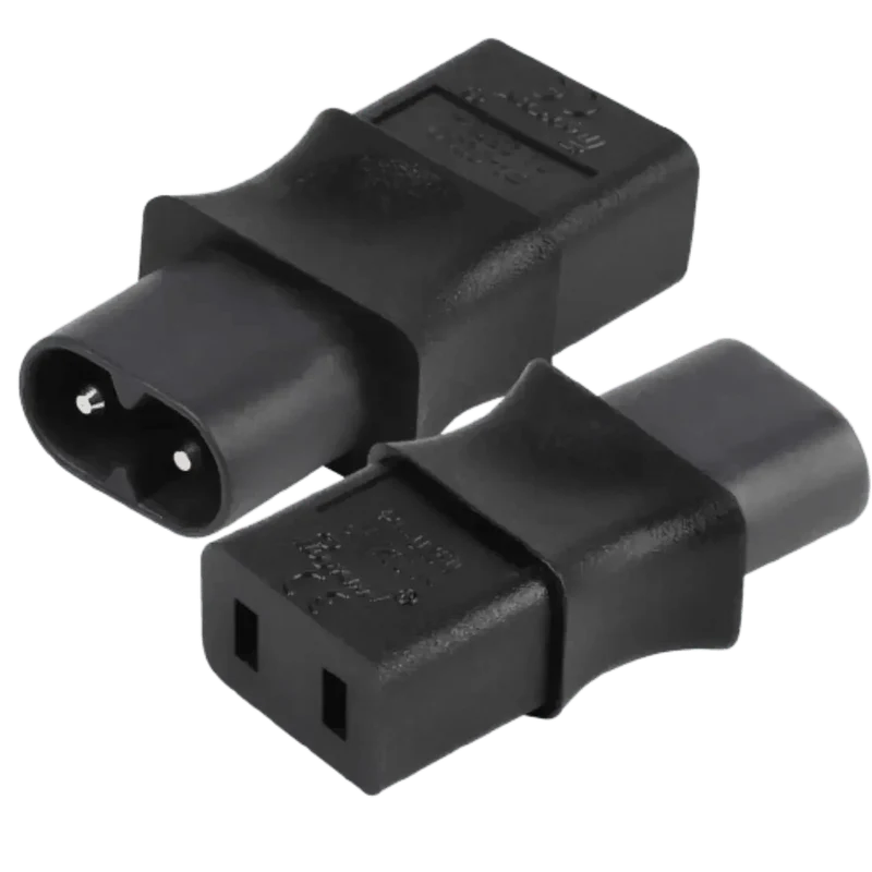 Adaptateur IEC 320 C8 mâle vers IEC320 C9 femelle, 2 broches