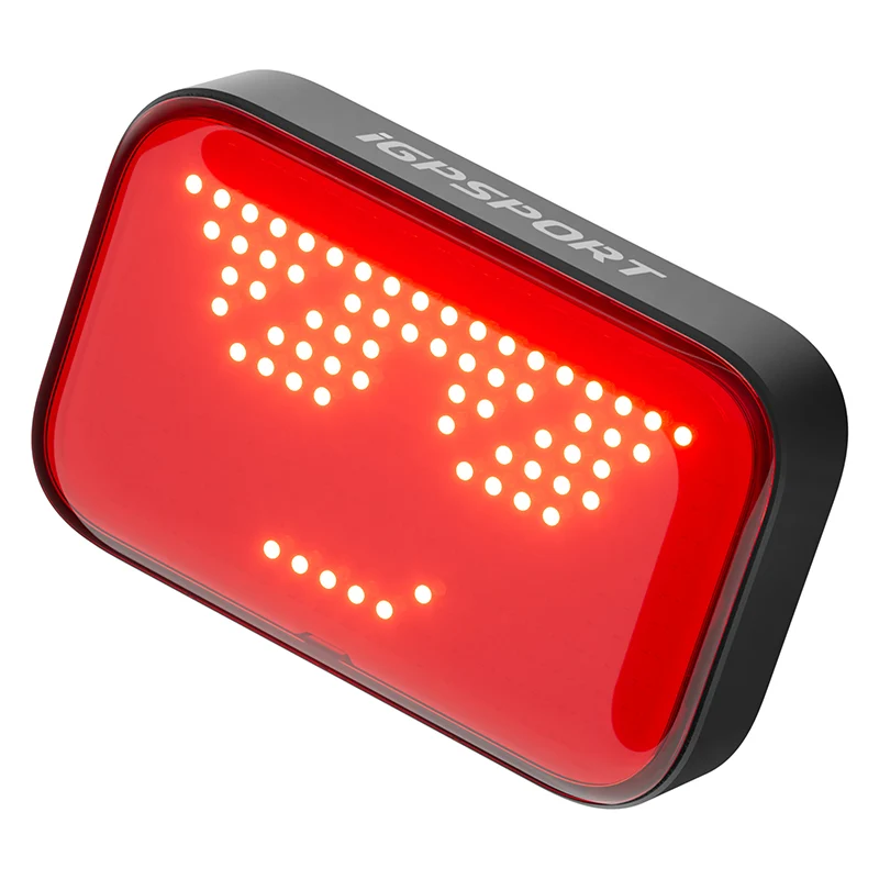 Éclairage Vélo Usb Arrière LED Igpsport Et6 Emoji Evolutif, Clignotant Intelligent - Connexion Directe Au Bsc200S-Bsc300-T-Igs630S-Igs800-Binavi (Visible A 1,2 Km) -Bluetooth- Autonomie 30 Heures