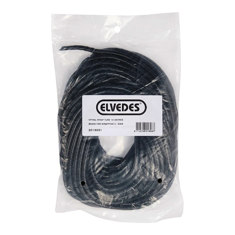 Gaine Spirale Flexible Pour Fil Électrique De VAE Et Gaine Elvedes Diam 4 mm Noir (10M)