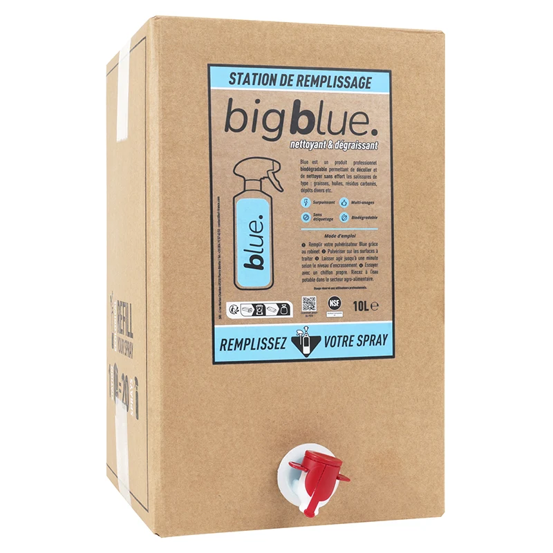 Nettoyant-Dégraissant Blue Professionnelle Multi Usages Recharge Bib De 10L