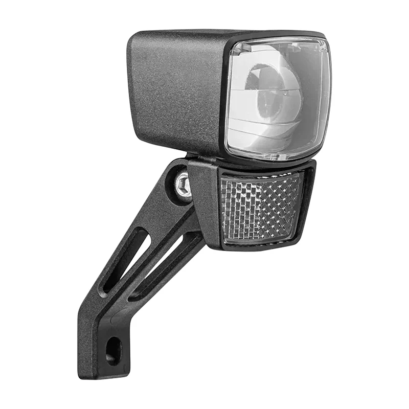 Éclairage Vélo Pour Moyeu Dynamo Avant Sur Fourche Axa Nxt 30 Lux Noir Bouton Switch On-Off - Pour Voir A 50 M Et Visible A 3 Kms - Éclairage A L'Arret 4 Mn