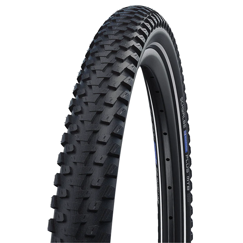Pneu VTT - VAE 27.5 X 2.10 Schwalbe Marathon Plus MTB Crampons Noir Tr (54-584) Renfort Flanc Reflex Homologué VAE E50